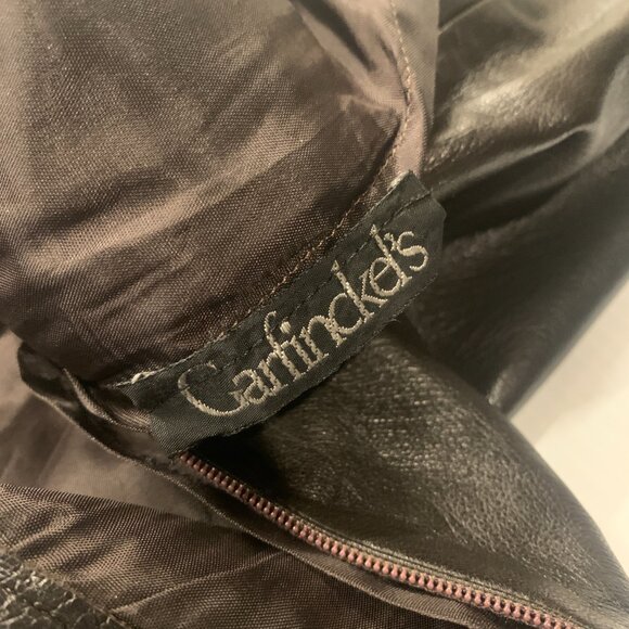 Valentino Brown Leather Skirt  Sz sm. - Picture 6 of 7